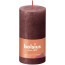 Bolsius Rustik Stumpenkerzen Shine 100x50 mm Samtrot (8...