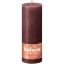 Bolsius Rustik Stumpenkerzen Shine 190x68 mm Samtrot (4...