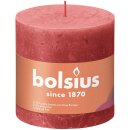 Bolsius Rustik Stumpenkerzen Shine 100x100 mm Rosa...