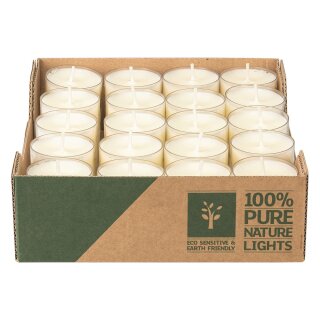 Wenzel Pure Natural Lights Teelichter 60er Box 4 Stunden Brenndauer